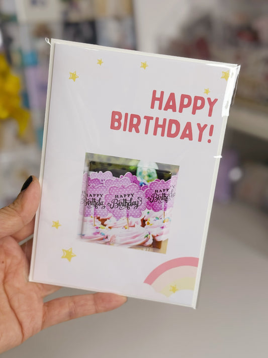 Greeting Card: Happy Birthday (Cake #08)