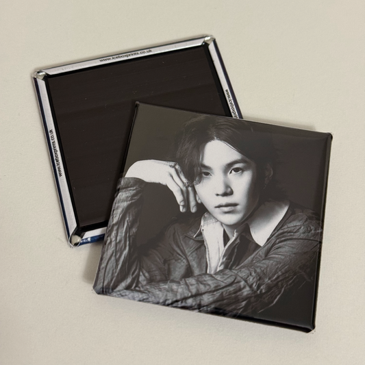 Square Magnet: BTS Suga in Black and White