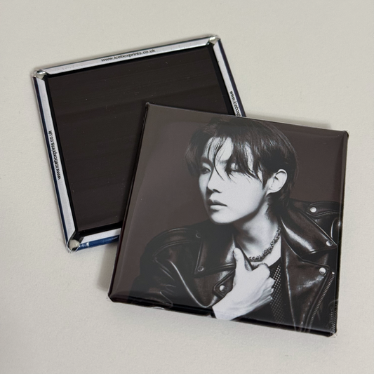 Square Magnet: BTS J-Hope in Black and White