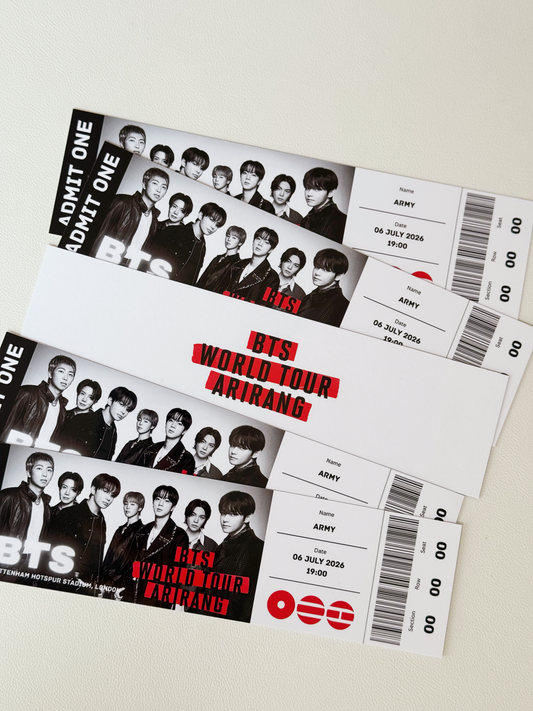 BTS Arirang World Tour Custom Concert Ticket